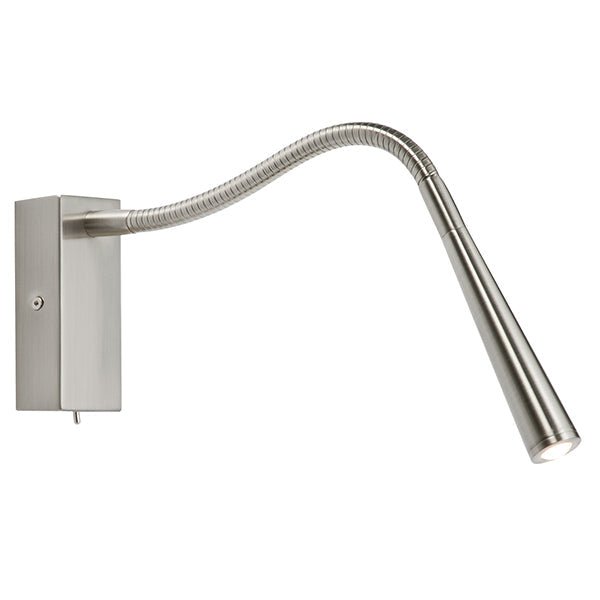 Saxby 50606 Madison 1lt wall 1W SW Warm White, Brushed chrome - Saxby - Falcon Electrical UK
