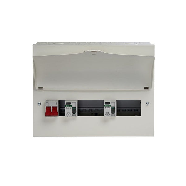 Crabtree 509-218484B 9 Way High Integrity Consumer Unit 100A Main Switch +1, 80A 30mA RCD +4, 80A 30mA RCD +4 - Crabtree - Falcon Electrical UK