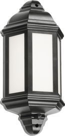 Knightsbridge MLA LANT3BKP 230V IP54 LED Half Wall Lantern with Photocell Sensor - Black - Knightsbridge MLA - Falcon Electrical UK