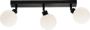 Knightsbridge MLA BA01B3MB 230V IP44 G9 Triple Bar Spotlight with Round Frosted Glass - Matt Black - Knightsbridge MLA - Falcon Electrical UK