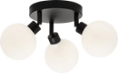 Knightsbridge MLA BA01P3MB 230V IP44 G9 Triple Spotlight with Round Frosted Glass - Matt Black - Knightsbridge MLA - Falcon Electrical UK