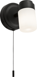 Knightsbridge MLA BA02S1MB 230V IP44 G9 Single Spotlight with Frosted Glass - Matt Black - Knightsbridge MLA - Falcon Electrical UK