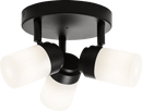 Knightsbridge MLA BA02P3MB 230V IP44 G9 Triple Spotlight with Frosted Glass - Matt Black - Knightsbridge MLA - Falcon Electrical UK