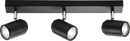 Knightsbridge MLA BA03B3MB 230V IP44 GU10 Triple Bar Spotlight - Matt Black - Knightsbridge MLA - Falcon Electrical UK