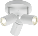 Knightsbridge MLA BA03P3MW 230V IP44 GU10 Triple Spotlight - Matt White - Knightsbridge MLA - Falcon Electrical UK