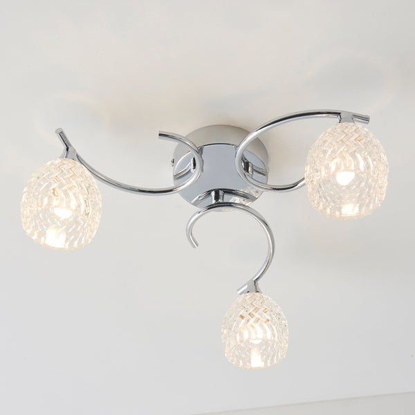 Endon BOYER-3CH Boyer 3lt Semi flush - Endon - Falcon Electrical UK