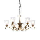 Endon 63437 Columbia brass 6lt Pendant - Endon - Falcon Electrical UK
