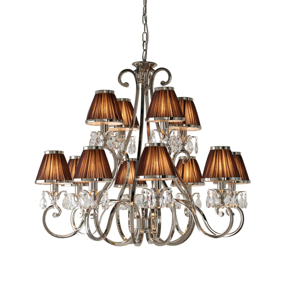 Endon 63509 Oksana nickel 12lt Pendant - Endon - Falcon Electrical UK