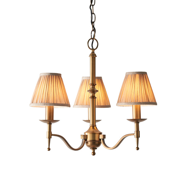 Endon 63628 Stanford antique brass 3lt Pendant - Endon - Falcon Electrical UK