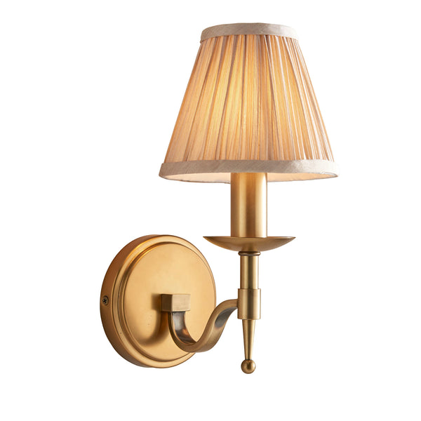 Endon 63653 Stanford antique brass 1lt Wall - Endon - Falcon Electrical UK