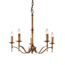 Endon CA1P5B Stanford antique brass 5lt Pendant - Endon - Falcon Electrical UK