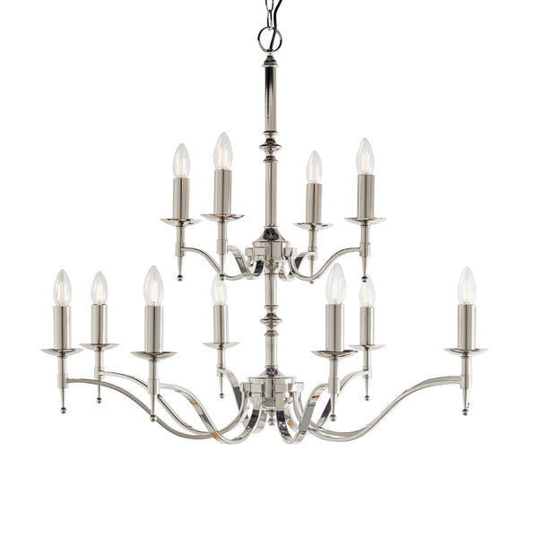 Endon CA1P12N Stanford nickel 12lt Pendant - Endon - Falcon Electrical UK
