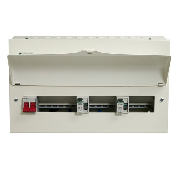 Crabtree 514-268484B 14 Way High Integrity Consumer Unit 100A Main Switch +6, 80A 30mA RCD +4, 80A 30mA RCD +4 - Crabtree - Falcon Electrical UK