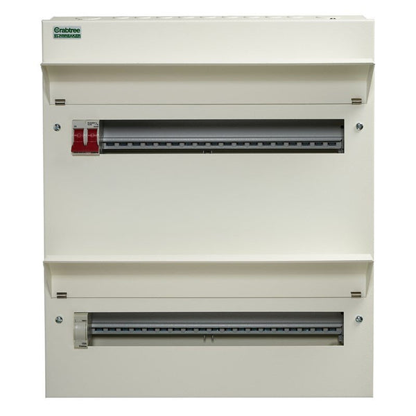 Crabtree 537-2B 37 Way Duplex Consumer Unit Main Switch 100A - Crabtree - Falcon Electrical UK