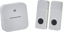Knightsbridge MLA DC014 Wireless plug in dual entrance door chime system - white - Knightsbridge MLA - Falcon Electrical UK