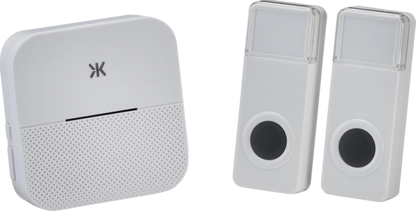 Knightsbridge MLA DC014 Wireless plug in dual entrance door chime system - white - Knightsbridge MLA - Falcon Electrical UK