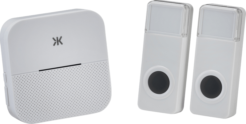 Knightsbridge MLA DC014 Wireless plug in dual entrance door chime system - white - Knightsbridge MLA - Falcon Electrical UK