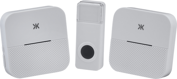 Knightsbridge MLA DC015 Wireless plug in dual receiver door chime system - white - Knightsbridge MLA - Falcon Electrical UK