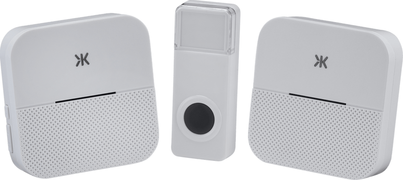 Knightsbridge MLA DC015 Wireless plug in dual receiver door chime system - white - Knightsbridge MLA - Falcon Electrical UK