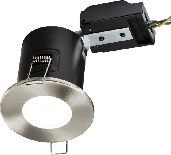 Knightsbridge MLA VFCFBC 230V IP20 Fixed GU10 Fire-Rated Downlight- Brushed Chrome - Knightsbridge MLA - Falcon Electrical UK