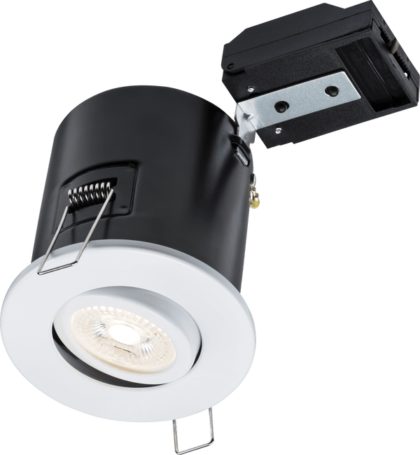 Knightsbridge MLA VFCFTW 230V IP20 Tilt GU10 Fire-Rated Downlight -White - Knightsbridge MLA - Falcon Electrical UK