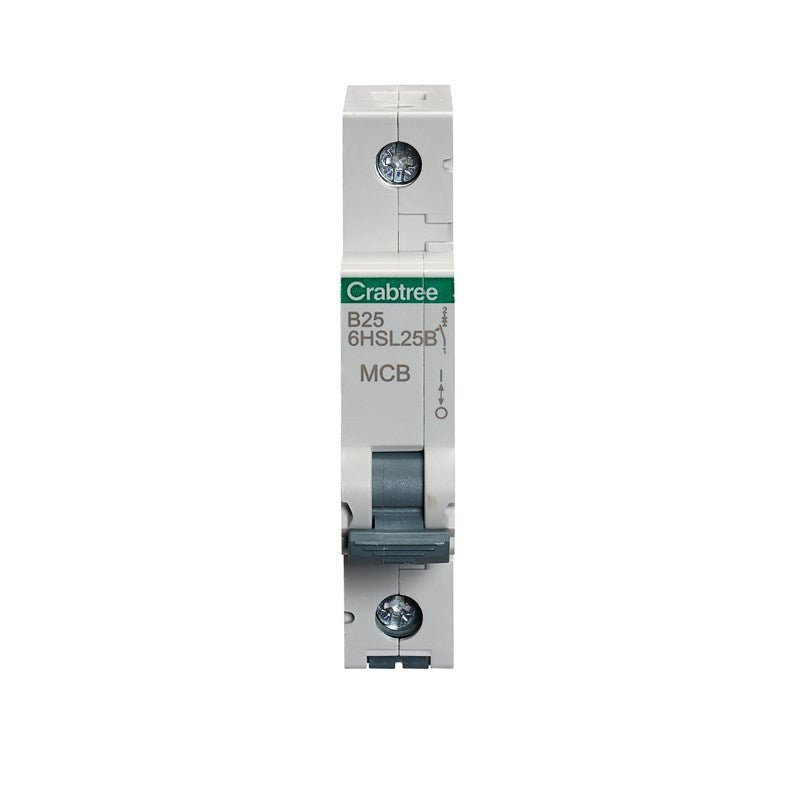 Crabtree 6HSL25B 25A SP MCB Type B 10kA - Crabtree - Falcon Electrical UK