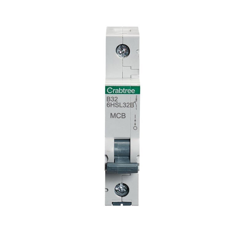 Crabtree 6HSL32B 32A SP MCB Type B 10kA - Crabtree - Falcon Electrical UK