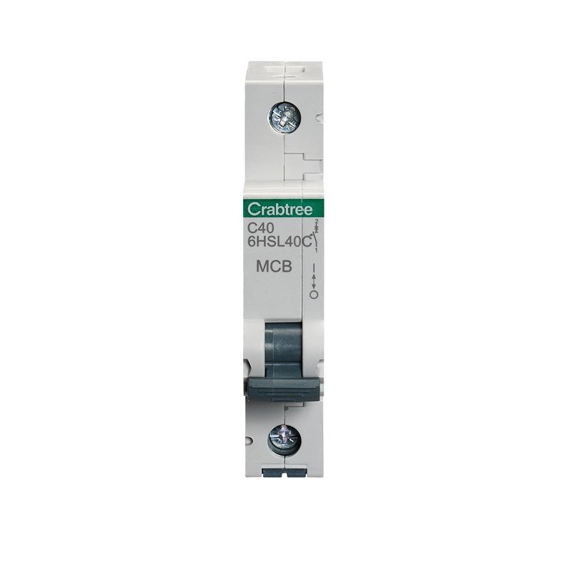 Crabtree 6HSL40C 40A SP MCB Type C 10kA - Crabtree - Falcon Electrical UK