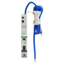 Crabtree 6HSR50-30C-LT C50 30mA 10kA 1P+N Type A RCBO (1 Module Width) Long Tail - Crabtree - Falcon Electrical UK