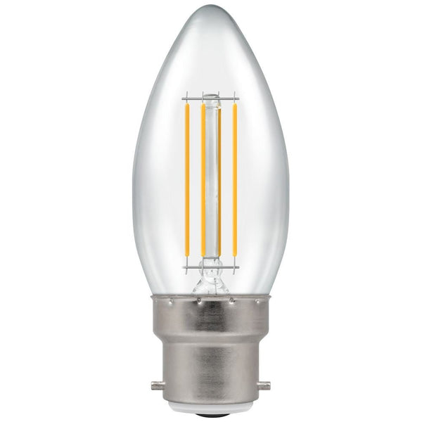 Candle LED Filament Lamp, 4W, 2700K (B C35-C B22) - Mixed - Falcon Electrical UK