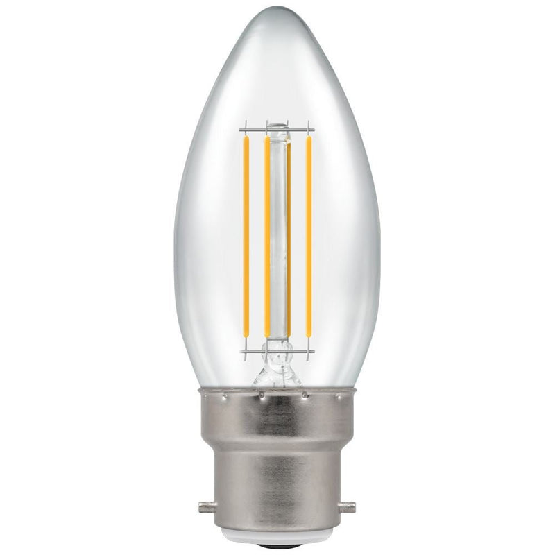 Candle LED Filament Lamp, 4W, 2700K (B C35-C B22) - Mixed - Falcon Electrical UK