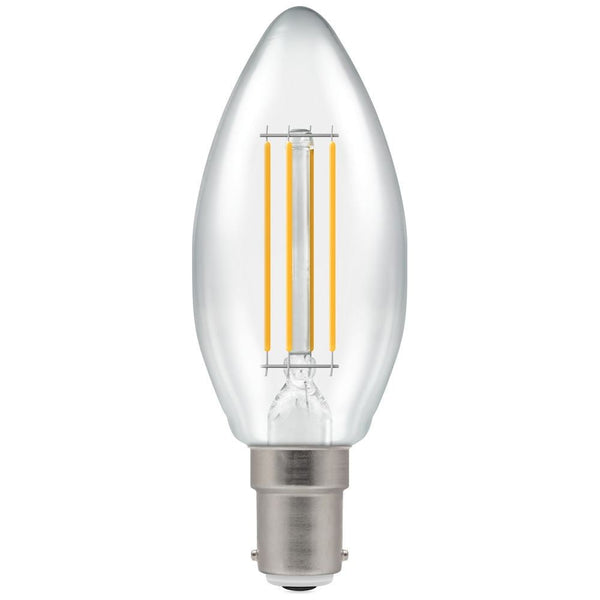 Candle LED Filament Lamp, 4W, 2700K (B C35-C B15) - Mixed - Falcon Electrical UK