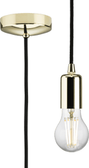 Knightsbridge MLA 8270LPB 1.8m E27 Contemporary Pendant Set - Polished Brass - Knightsbridge MLA - Falcon Electrical UK