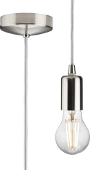 Knightsbridge MLA 8270LBC 1.8m E27 Contemporary Pendant Set - Brushed Chrome - Knightsbridge MLA - Falcon Electrical UK