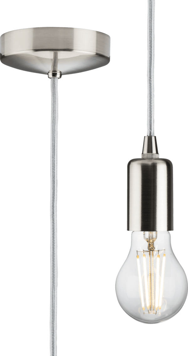 Knightsbridge MLA 8270LBC 1.8m E27 Contemporary Pendant Set - Brushed Chrome - Knightsbridge MLA - Falcon Electrical UK