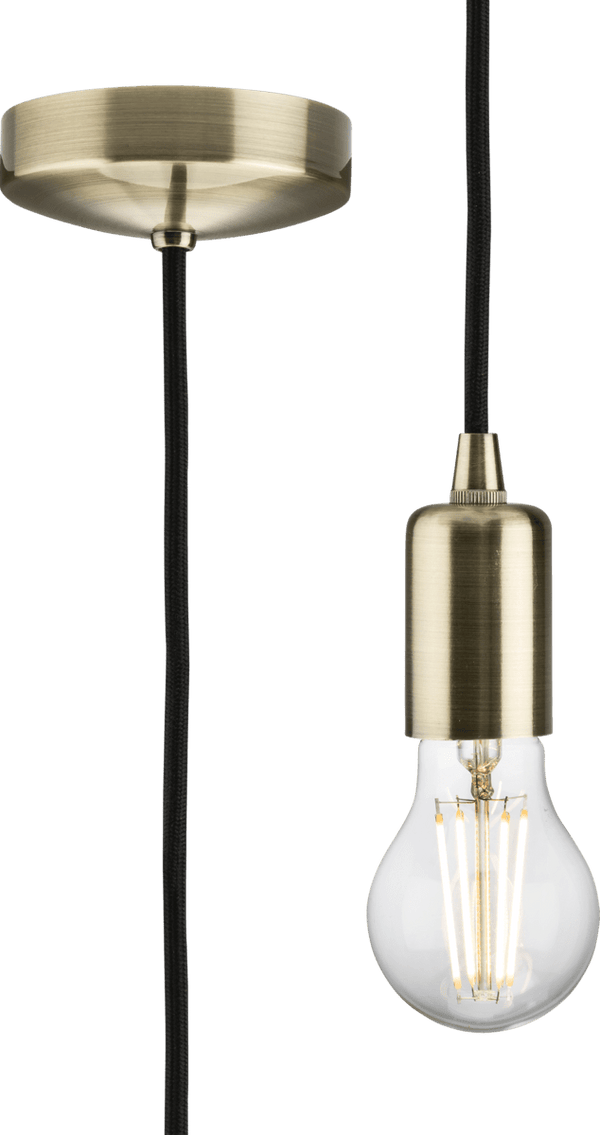 Knightsbridge MLA 8270LAB 1.8m E27 Contemporary Pendant Set - Antique Brass - Knightsbridge MLA - Falcon Electrical UK