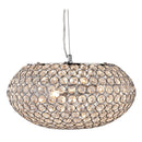 Searchlight 7163-3CC Chantilly 3Lt Pendant - Chrome Metal & Crystal Buttons - Searchlight - Falcon Electrical UK