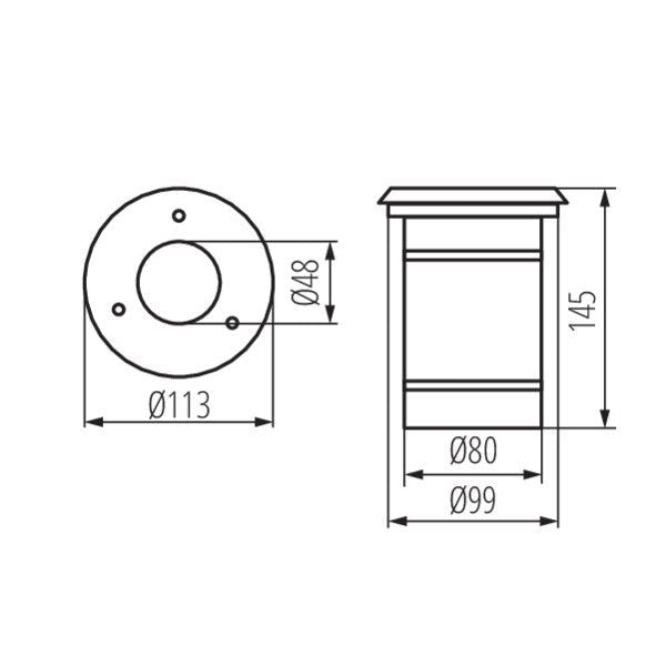 Kanlux BERG In-Ground Light DL-10O (7172) - Kanlux - Falcon Electrical UK