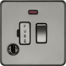 Knightsbridge MLA SF6300FBN 13A Switched Fused Spur with Neon and Flex Outlet - Black Nickel - Knightsbridge MLA - Falcon Electrical UK