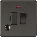 Knightsbridge MLA SF6300FSB 13A Switched Fused Spur with Neon and Flex Outlet - Smoked Bronze - Knightsbridge MLA - Falcon Electrical UK