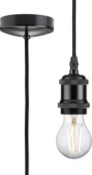 Knightsbridge MLA 8271LMB 1.8m E27 Vintage Pendant Set - Matt Black - Knightsbridge MLA - Falcon Electrical UK