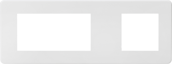 Knightsbridge MLA SF6GMW Screwless 6G Modular Faceplate (2G + 4G) - Matt White - Knightsbridge MLA - Falcon Electrical UK