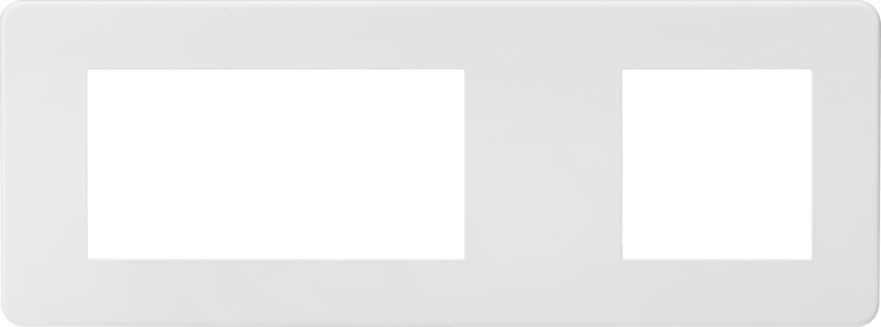Knightsbridge MLA SF6GMW Screwless 6G Modular Faceplate (2G + 4G) - Matt White - Knightsbridge MLA - Falcon Electrical UK