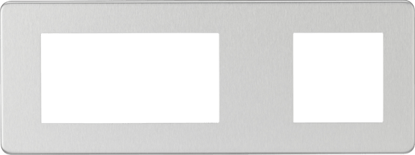 Knightsbridge MLA SF6GBC Screwless 6G Modular Faceplate (2G + 4G) - Brushed Chrome - Knightsbridge MLA - Falcon Electrical UK