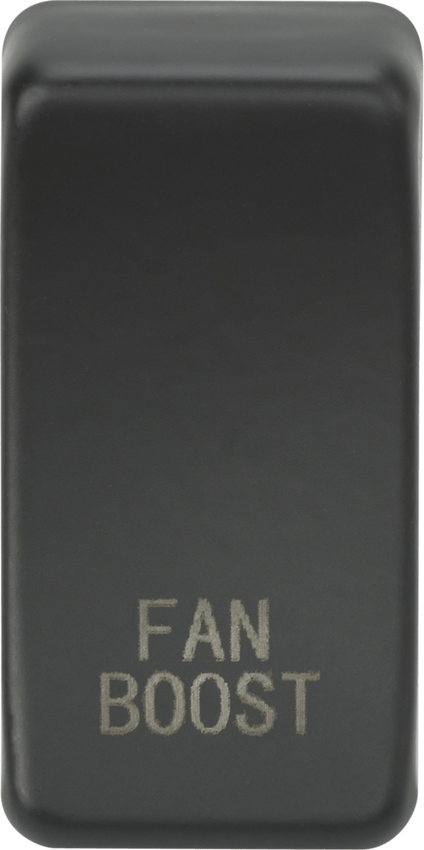 Knightsbridge MLA GDBOOSTAT Switch cover marked "FAN BOOST" - Anthracite - Knightsbridge MLA - Falcon Electrical UK