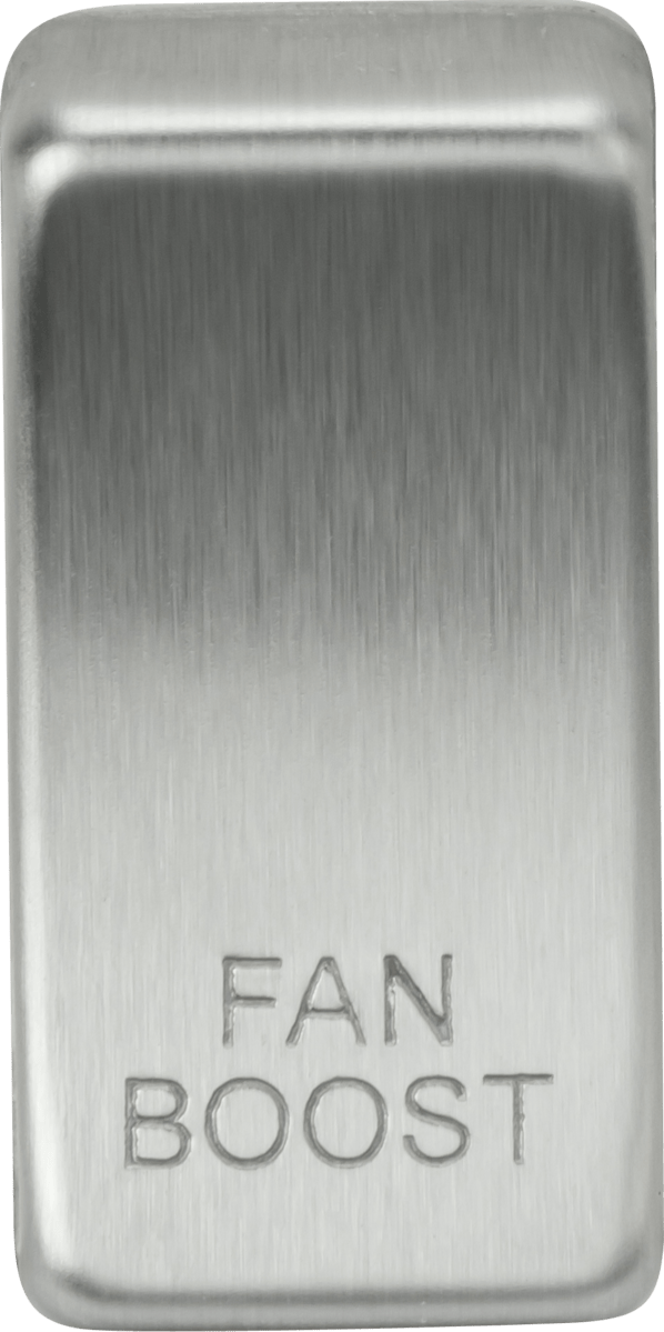 Knightsbridge MLA GDBOOSTBC Switch cover marked "FAN BOOST" - Brushed Chrome - Knightsbridge MLA - Falcon Electrical UK