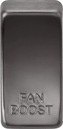 Knightsbridge MLA GDBOOSTBN Switch cover marked "FAN BOOST" - Black Nickel - Knightsbridge MLA - Falcon Electrical UK