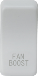 Knightsbridge MLA GDBOOSTMW Switch cover marked "FAN BOOST" - Matt White - Knightsbridge MLA - Falcon Electrical UK