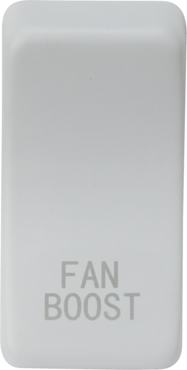 Knightsbridge MLA GDBOOSTMW Switch cover marked "FAN BOOST" - Matt White - Knightsbridge MLA - Falcon Electrical UK