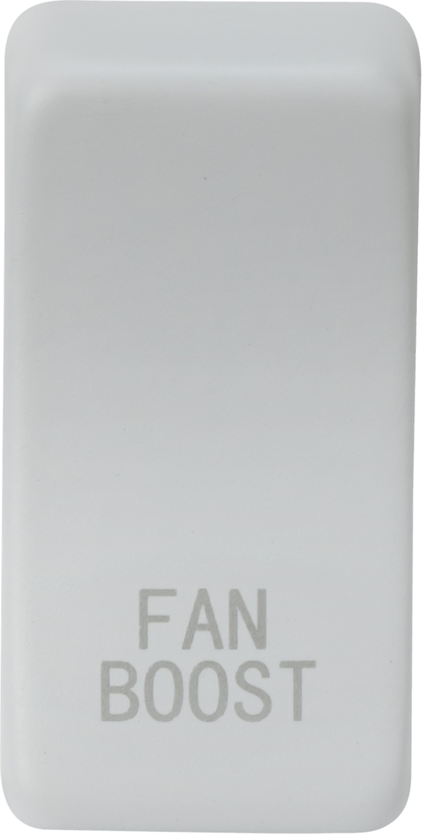 Knightsbridge MLA GDBOOSTMW Switch cover marked "FAN BOOST" - Matt White - Knightsbridge MLA - Falcon Electrical UK